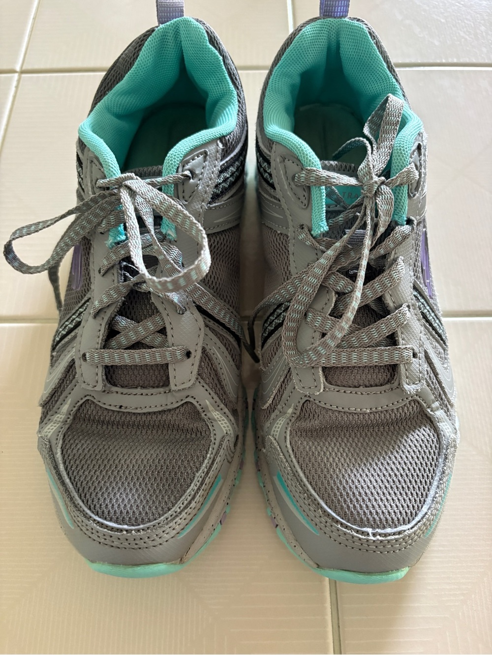 Skechers women’s  Athletic Sneakers with Mint and Purple Accents